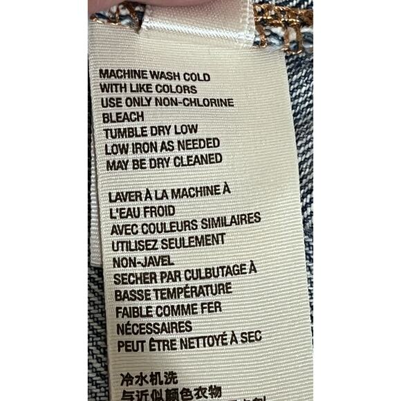 We The Free Twenty Four Cut Off Skirt SZ 24 Button Fly Distressed Raw Hem Boho - Picture 11 of 12